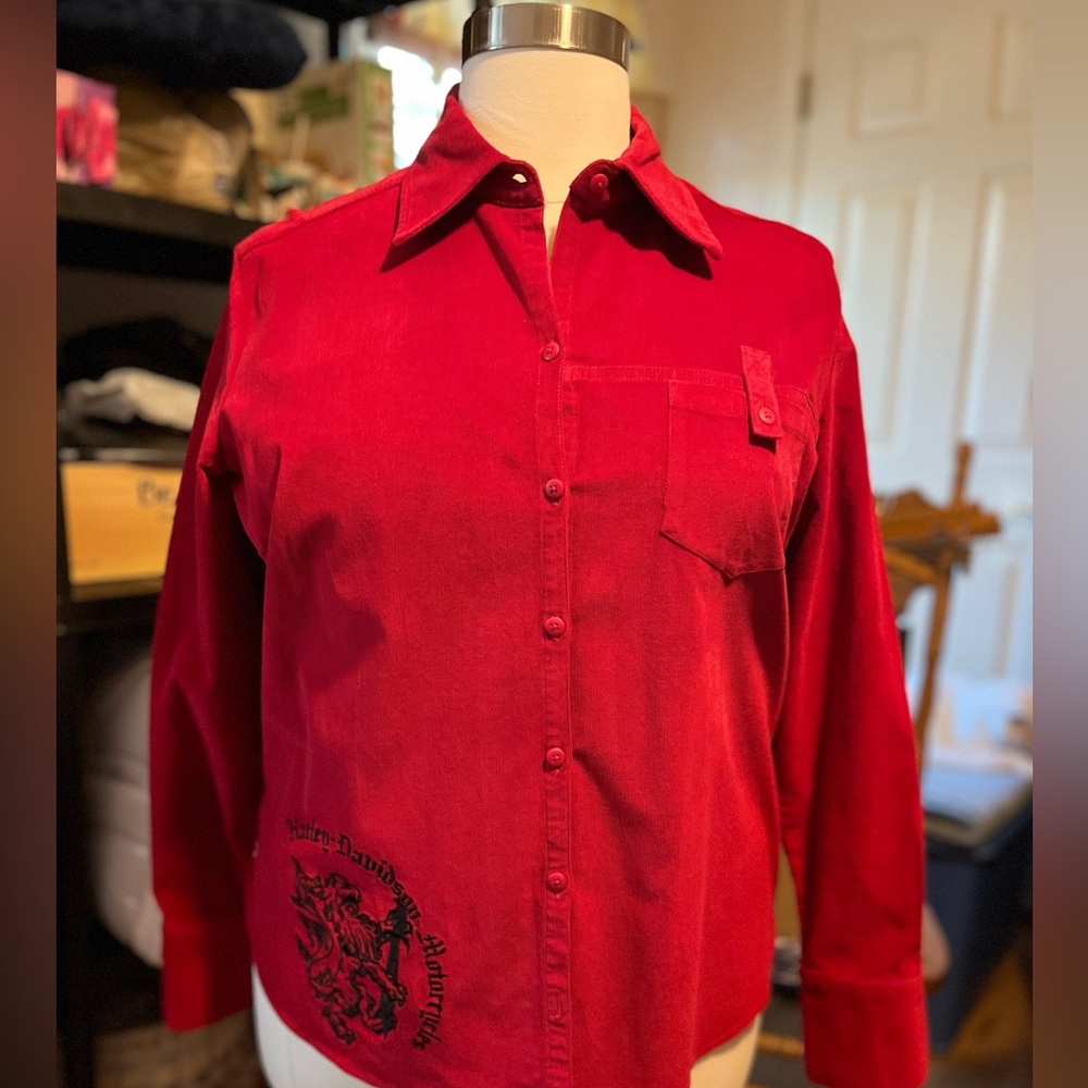 Harley-Davidson Women’s Red Corduroy Shirt